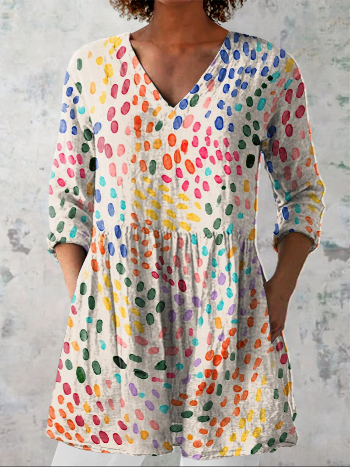 Pauline | Blusa lunga con scollo a V