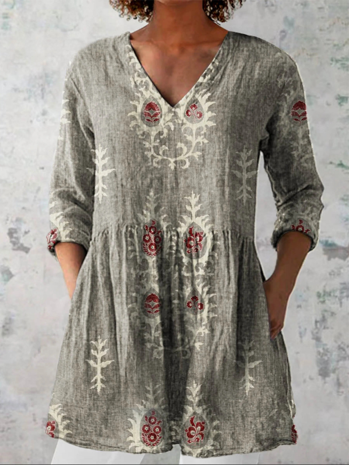 Elise | Blusa lunga con scollo a V