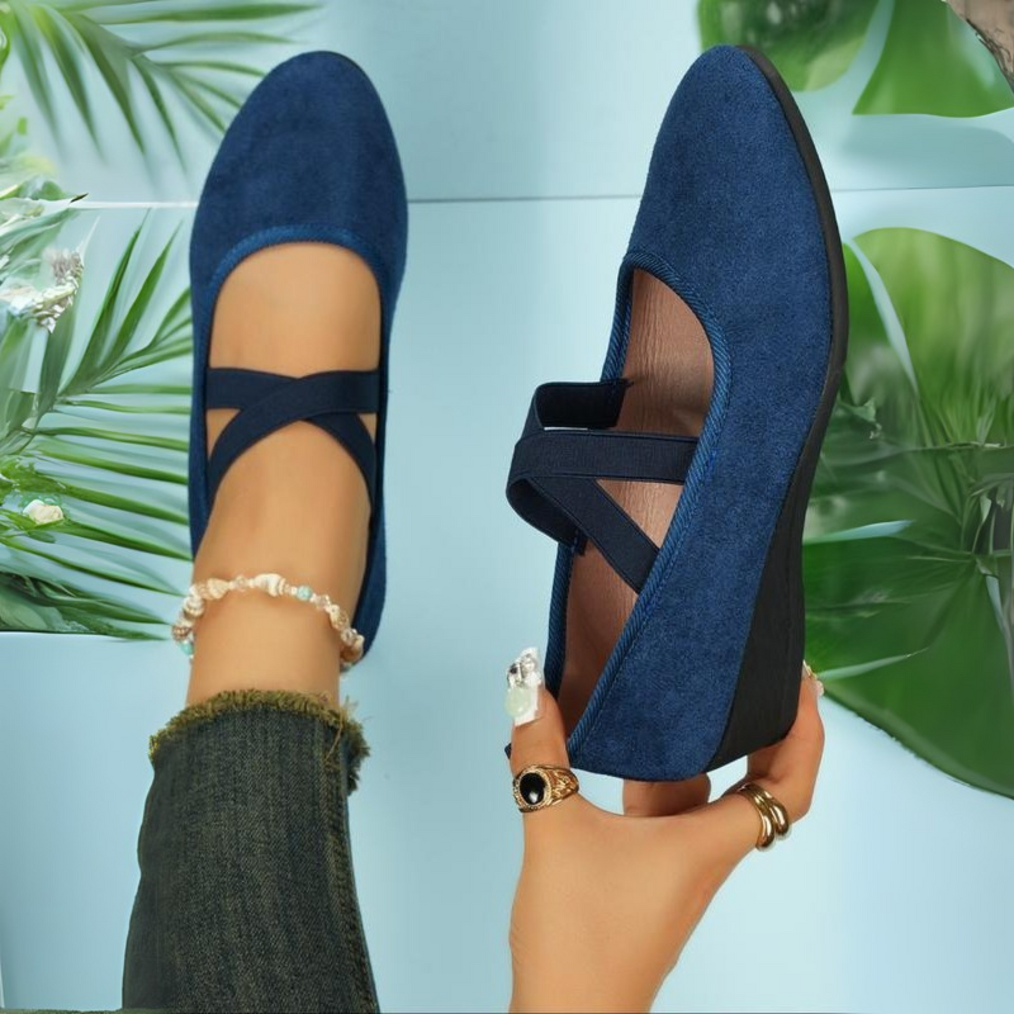 Angel | Comfy Closed Wedge Slip-On Shoes