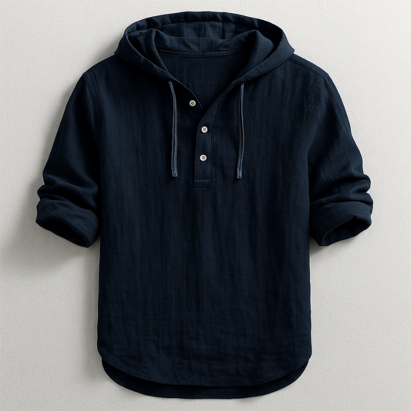 LEON - Luxury Hooded Linen Shirt