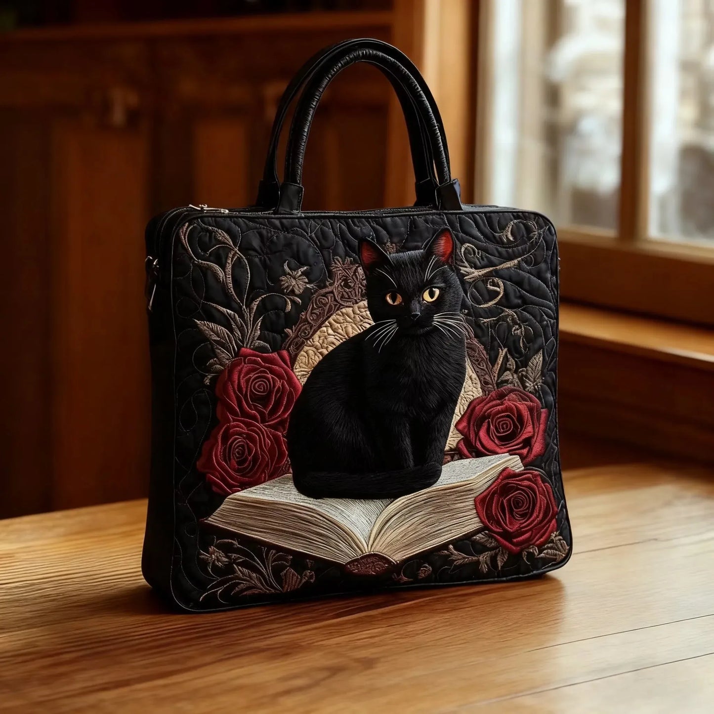 Borsa™ Trapuntata Artigianale con Manici Scuri