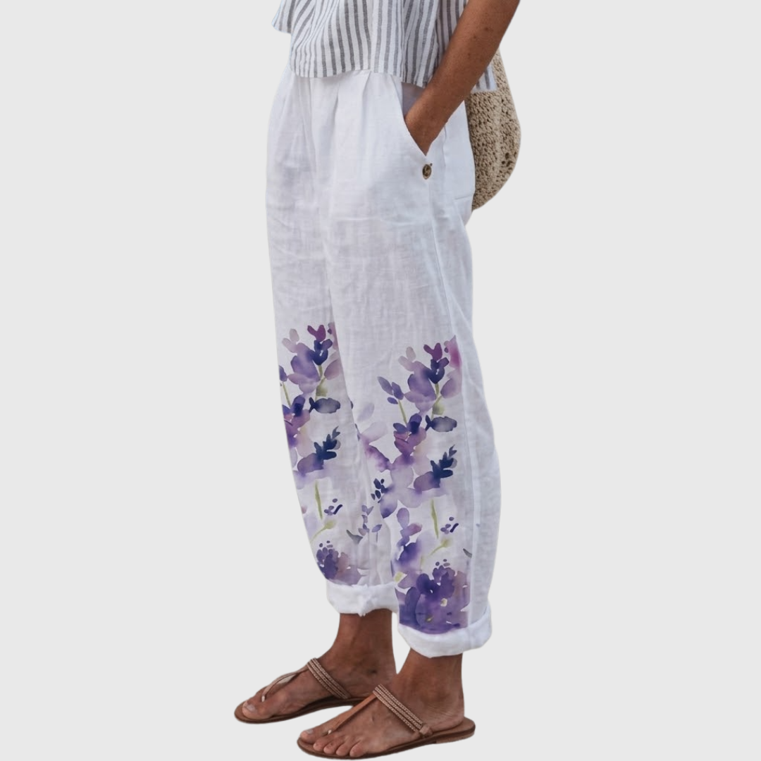 MADDALENA – Pantaloni Floreali dal Taglio Morbido
