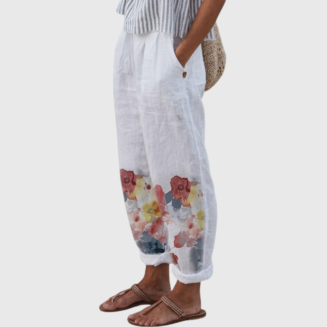 GEMMA – Pantaloni Floreali dal Taglio Morbido