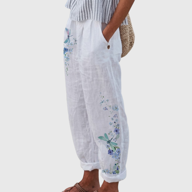 GINEVRA – Pantaloni dal Design Floreale
