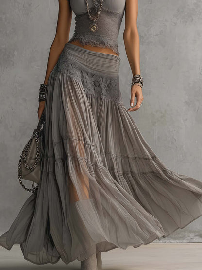 AURORA – Completo in Chiffon e Pizzo