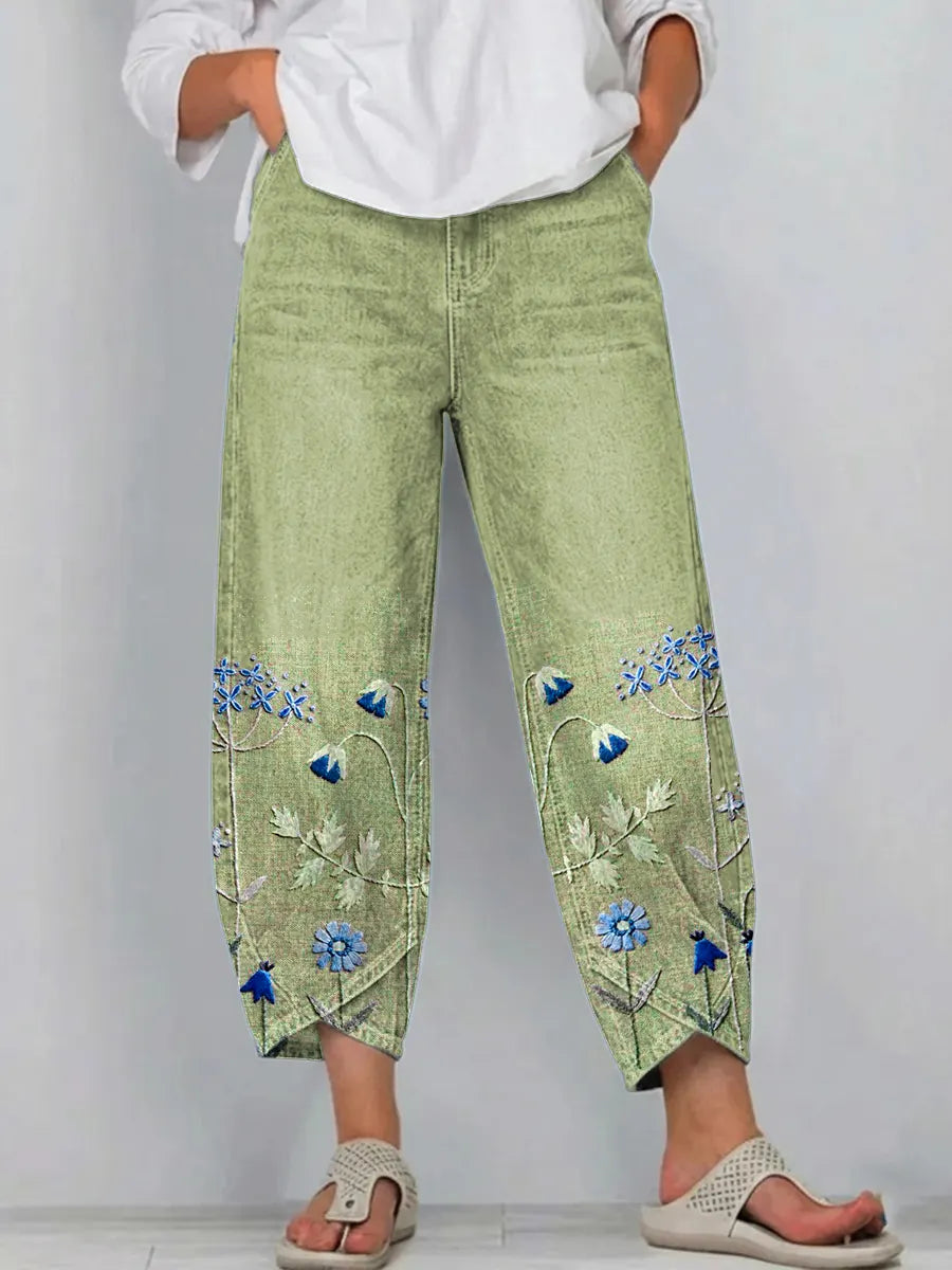 ELVIRA – Pantaloni Ricamati Eleganti