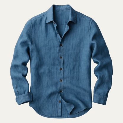 NOLAN - LONG SLEEVE LINEN SHIRT FOR MEN