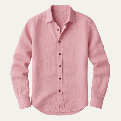 NOLAN - LONG SLEEVE LINEN SHIRT FOR MEN