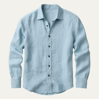 NOLAN - LONG SLEEVE LINEN SHIRT FOR MEN