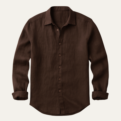 NOLAN - LONG SLEEVE LINEN SHIRT FOR MEN