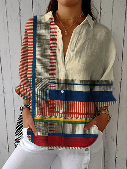 GRAZIELLA – Blusa Floreale con Scollo a V