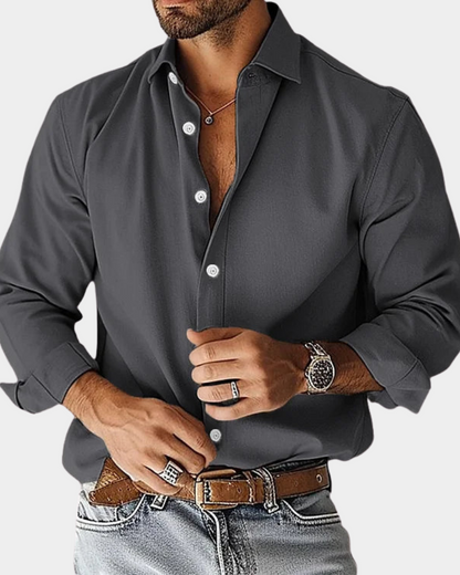 LUCAS TREMBLAY - MEN’S SLIM-FIT STRETCH BUTTON-UP SHIRT