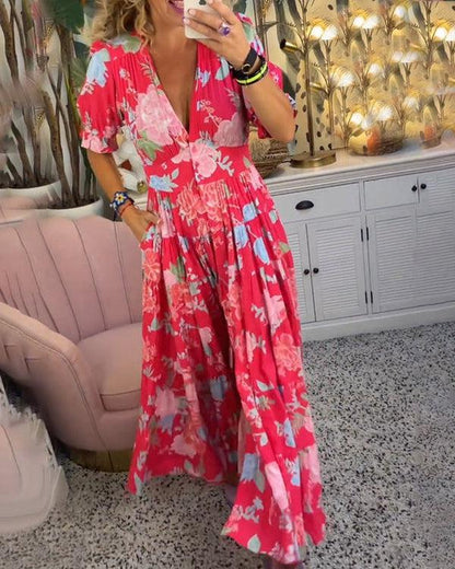 Coralina - Vibrant Floral Dress