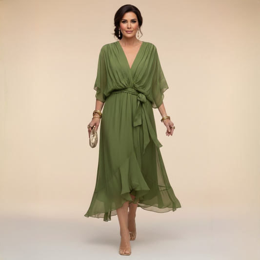 CE - Bella - Flowing V-Neck Silhouette Dress
