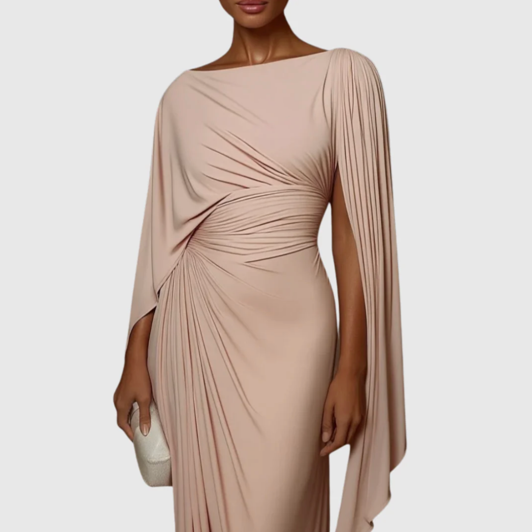 SERAFINA – Abito Maxi Plissé Elegante
