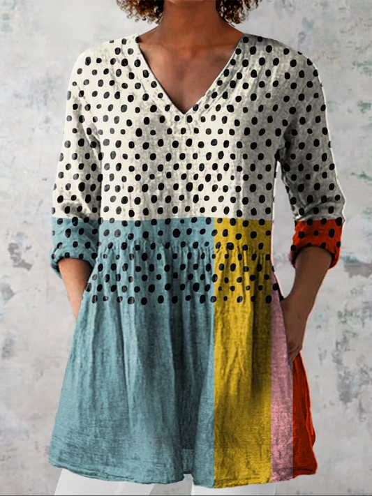 ROSALBA – Blusa Lunga Fluida con Fantasia