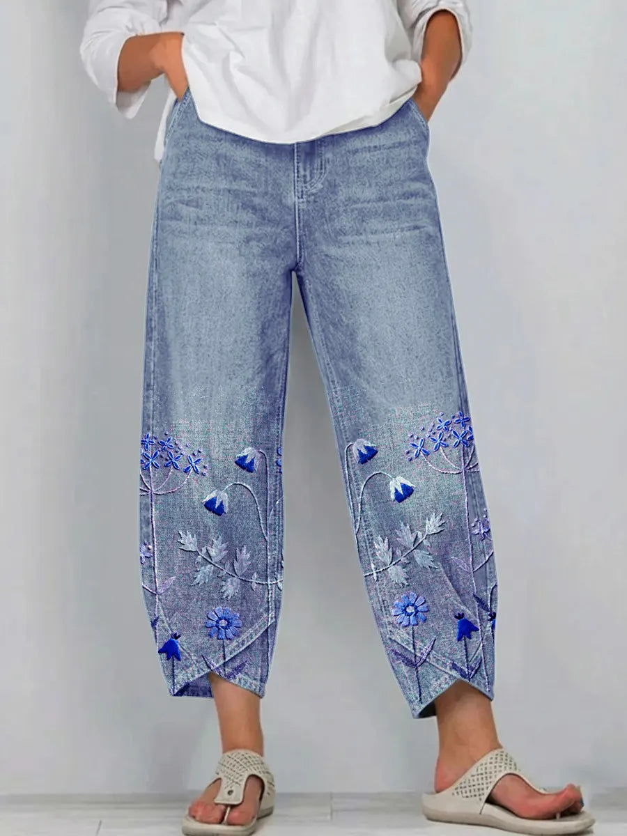 ELVIRA – Pantaloni Ricamati Eleganti