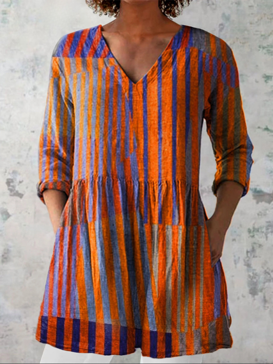 NERINA – Blusa Lunga Morbida con Scollo a V