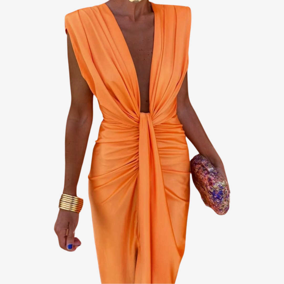 Assia™ Abito midi drappeggiato