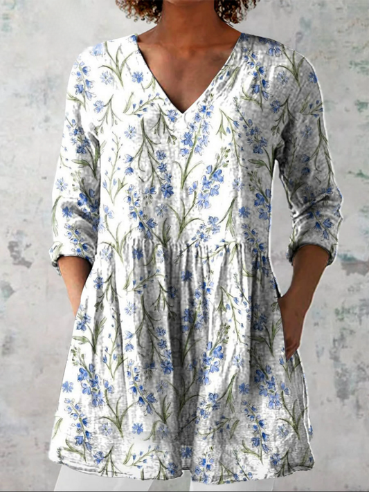 ISOTTA – Blusa Lunga Elegante con Fantasia