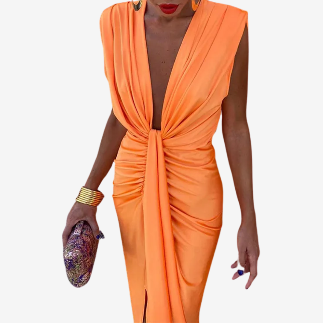 Assia™ Abito midi drappeggiato