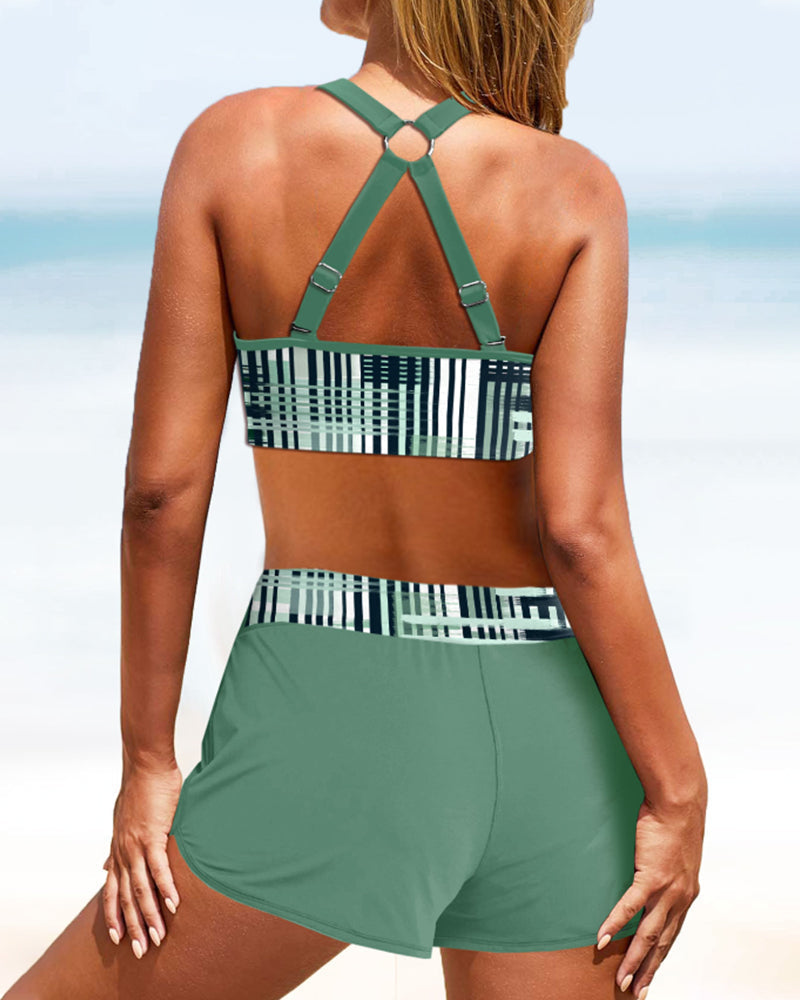 GIANNA – Bikini a Righe a Vita Alta