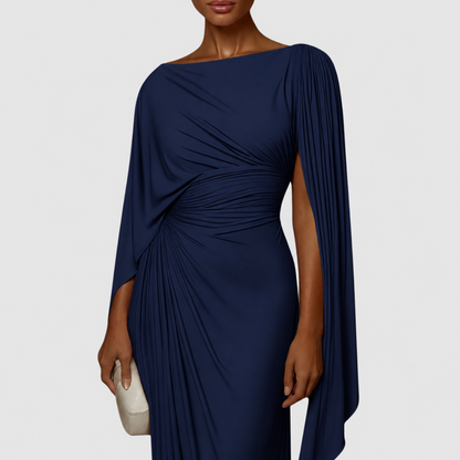 SERAFINA – Abito Maxi Plissé Elegante