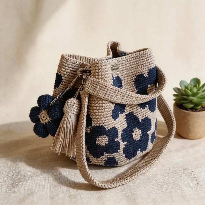 FIORALBA – Borsa Tote Floreale Artigianale
