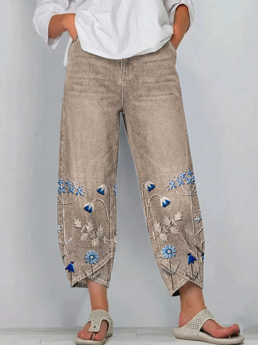 ELVIRA – Pantaloni Ricamati Eleganti