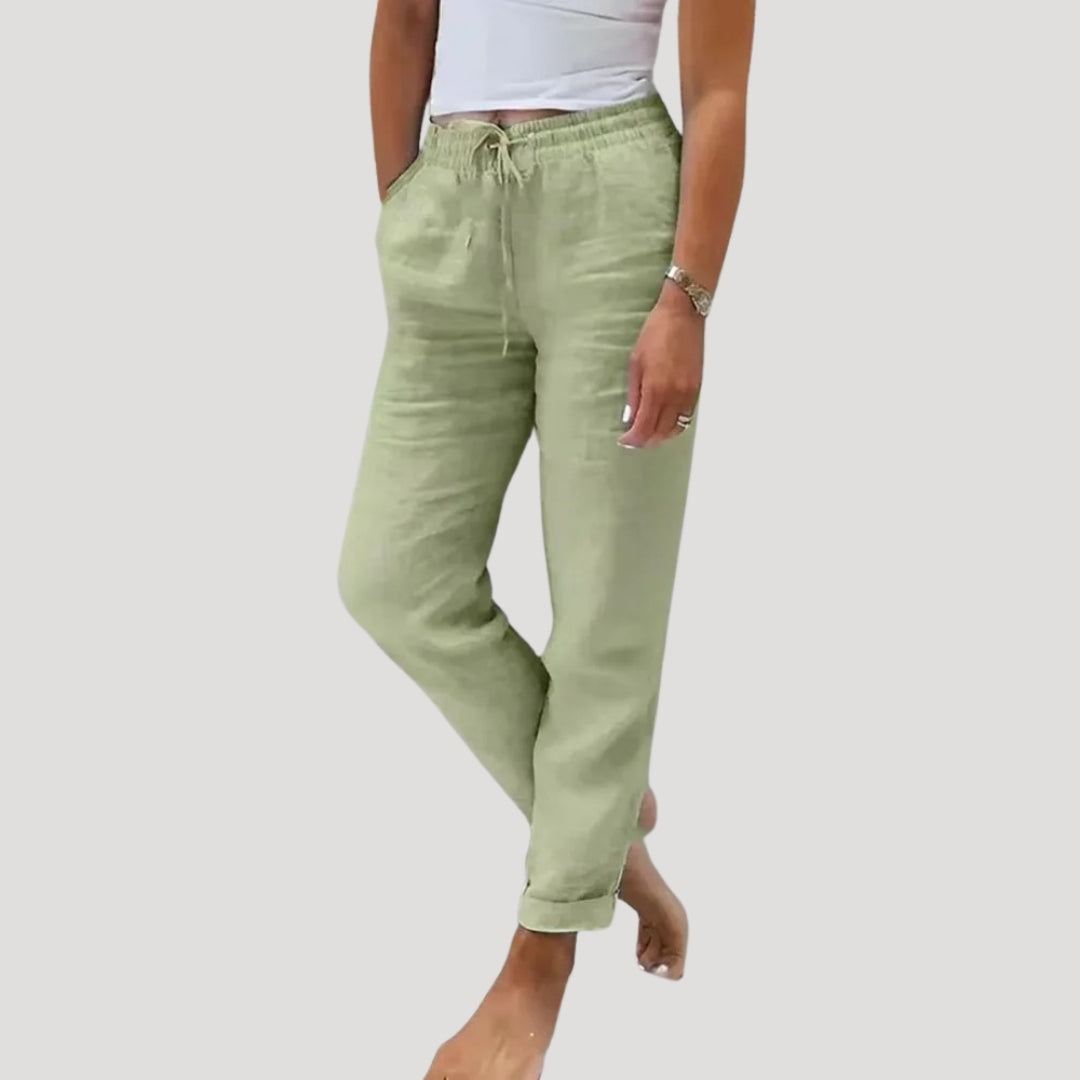 CE Aria | Casual Cotton Drawstring Lightweight Summer Trousers