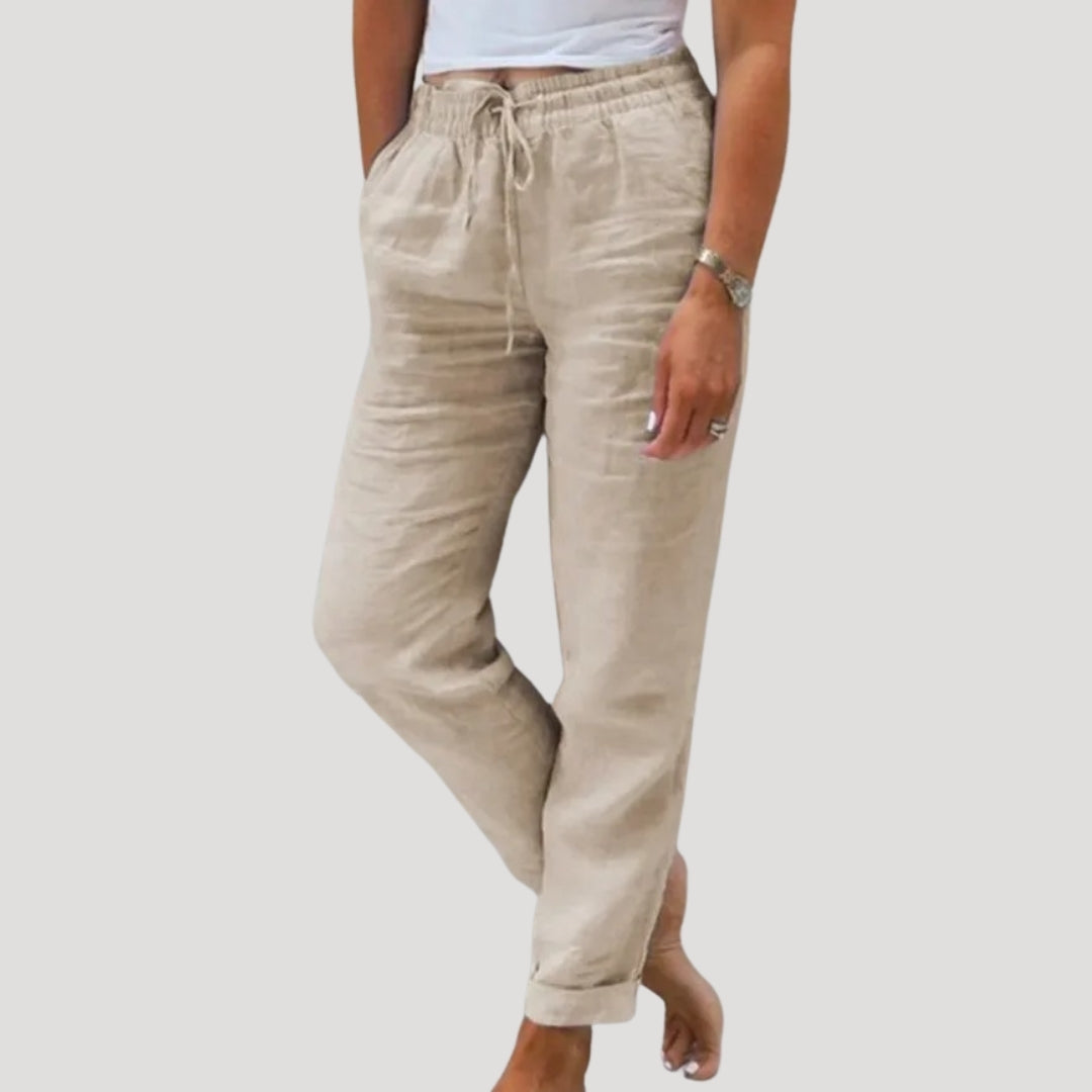 CE Aria | Casual Cotton Drawstring Lightweight Summer Trousers