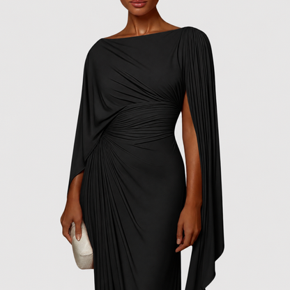 SERAFINA – Abito Maxi Plissé Elegante