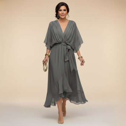 CE - Bella - Flowing V-Neck Silhouette Dress