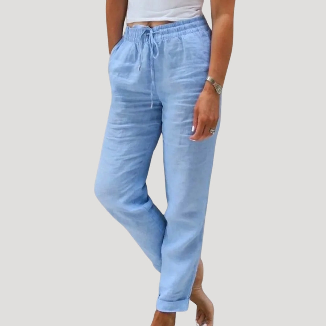 CE Aria | Casual Cotton Drawstring Lightweight Summer Trousers
