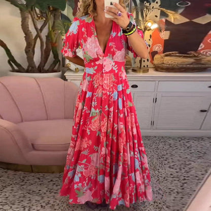 Coralina - Vibrant Floral Dress