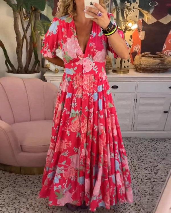 Coralina - Vibrant Floral Dress