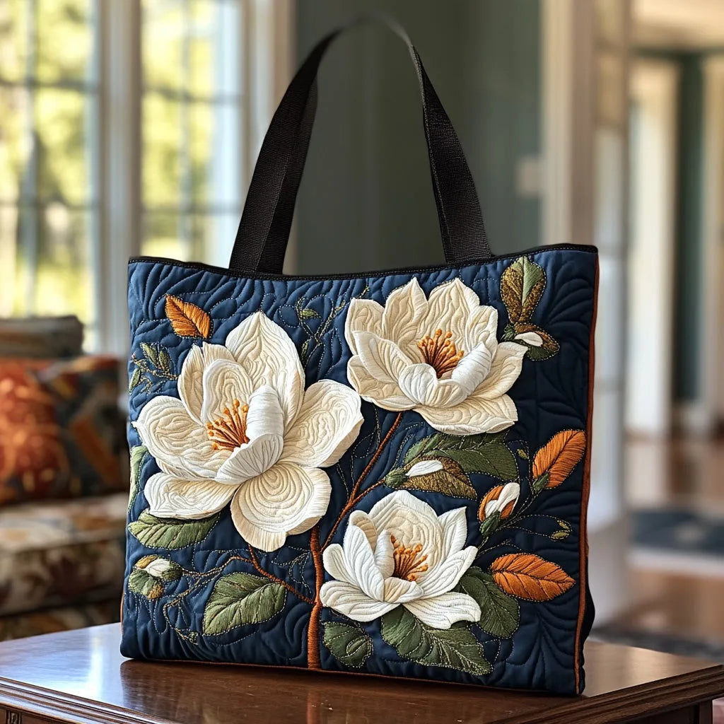 Borsa™ Trapuntata Artigianale con Magnolia