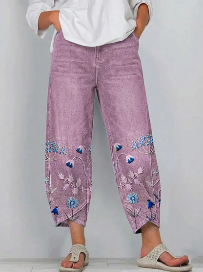 ELVIRA – Pantaloni Ricamati Eleganti