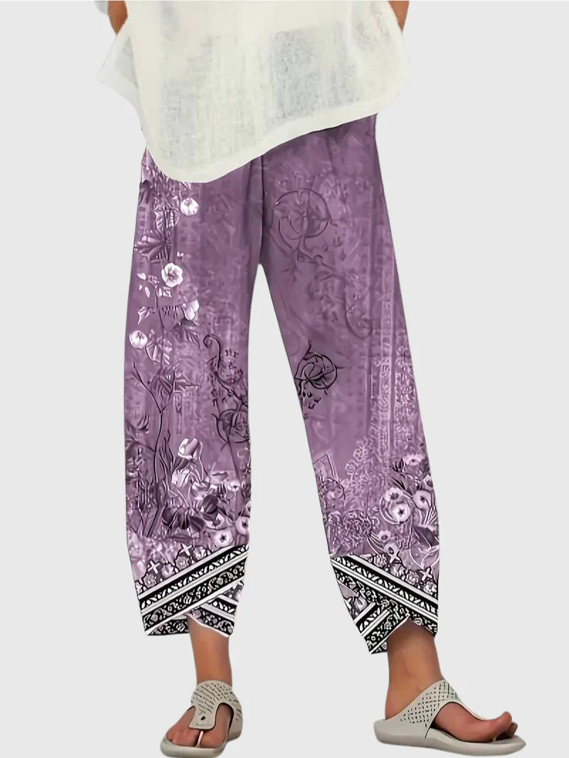 DALILA – Pantaloni Capri Floreali