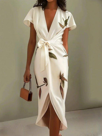 Tess - Elegant Wrap Midi Dress