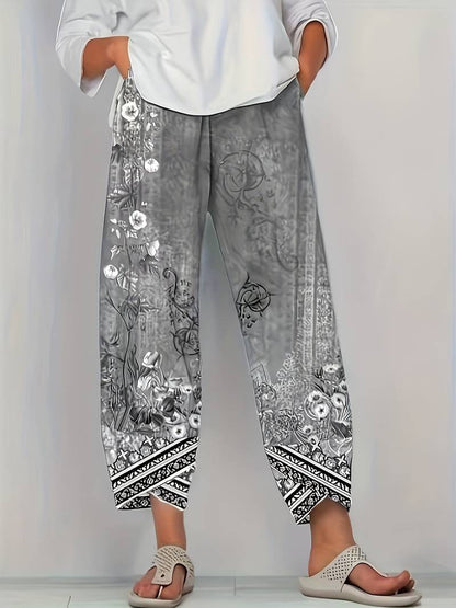 LUCIANA – Pantaloni Capri Floreali