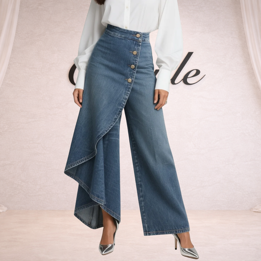 Abigail - Slim Fit Denim Wrap Jeans