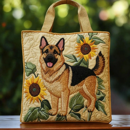 Borsa™ Floreale Artigianale con Pastore Tedesco