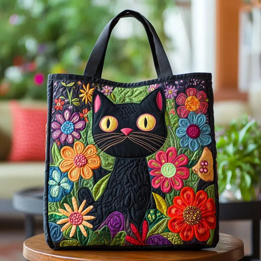 Borsa™ a Spalla Imbottita Gatto Nero