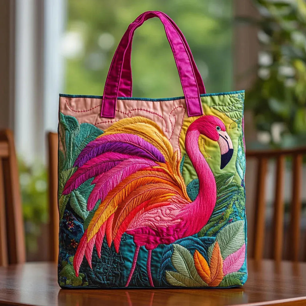 Borsa™ a Spalla Imbottita con Fenicottero