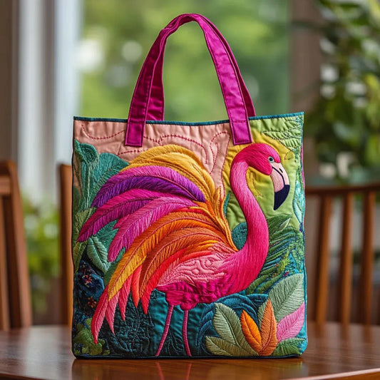 Borsa™ a Spalla Imbottita con Fenicottero