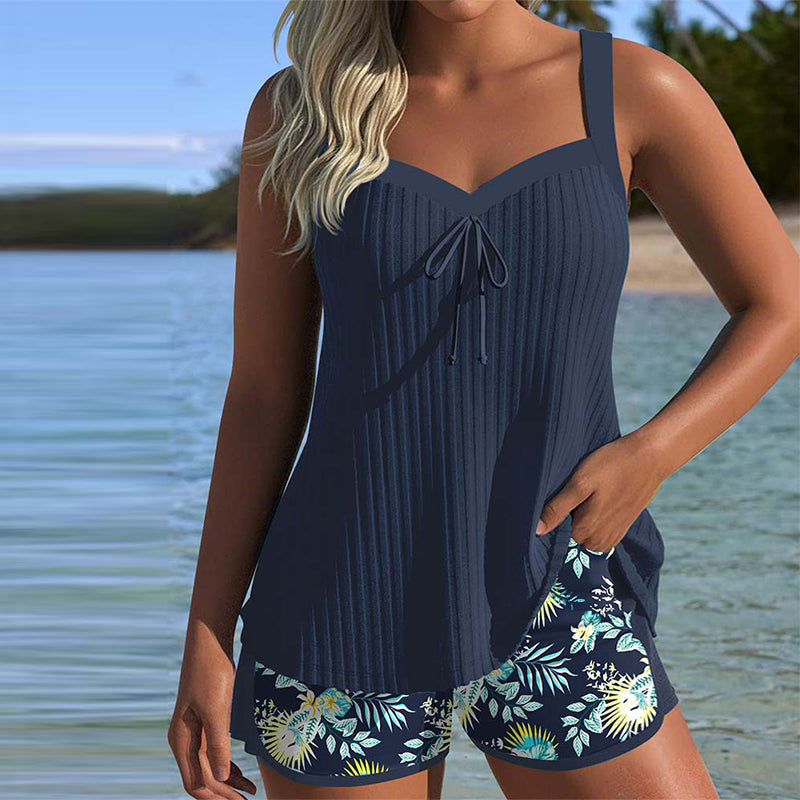 LIVORA – Tankini a Righe con Pantaloni