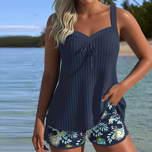 LIVORA – Tankini a Righe con Pantaloni