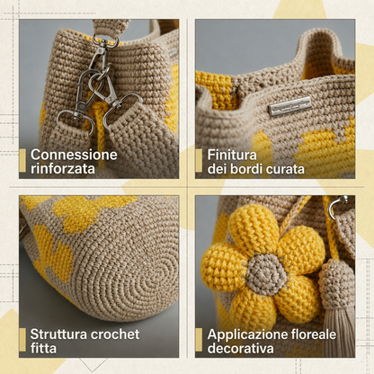 FIORALBA – Borsa Tote Floreale Artigianale