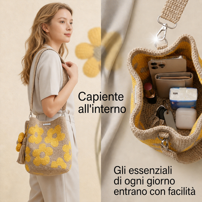 FIORALBA – Borsa Tote Floreale Artigianale